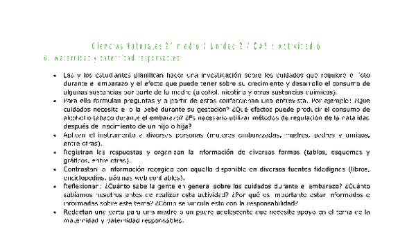 Ciencias Naturales 2 medio-Unidad 2-OA5-Actividad 6 Ciencias Naturales 2 medio-Unidad 2-OA5-Actividad 6