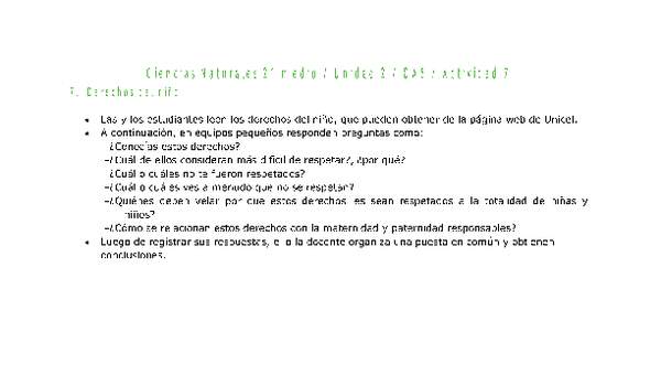 Ciencias Naturales 2 medio-Unidad 2-OA5-Actividad 7 Ciencias Naturales 2 medio-Unidad 2-OA5-Actividad 7