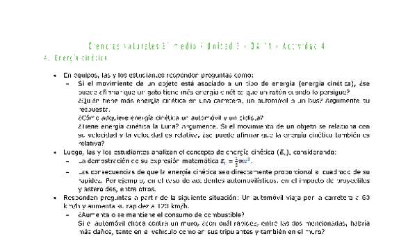 Ciencias Naturales 2 medio-Unidad 3-OA11-Actividad 4 Ciencias Naturales 2 medio-Unidad 3-OA11-Actividad 4