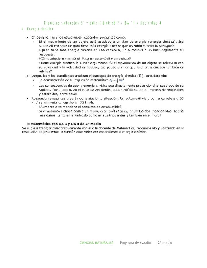 Ciencias Naturales 2 medio-Unidad 3-OA11-Actividad 4 Ciencias Naturales 2 medio-Unidad 3-OA11-Actividad 4