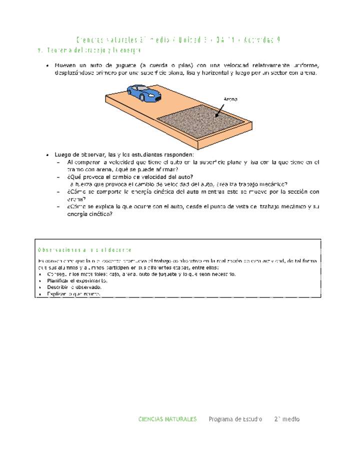 Ciencias Naturales 2 medio-Unidad 3-OA11-Actividad 9 Ciencias Naturales 2 medio-Unidad 3-OA11-Actividad 9