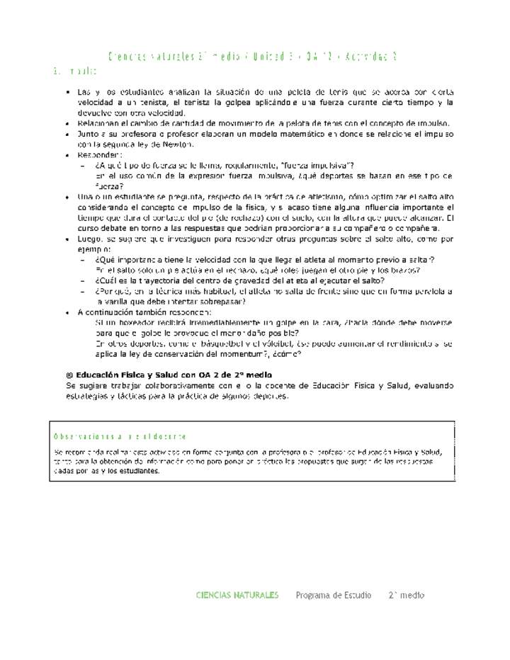 Ciencias Naturales 2 medio-Unidad 3-OA12-Actividad 2 Ciencias Naturales 2 medio-Unidad 3-OA12-Actividad 2