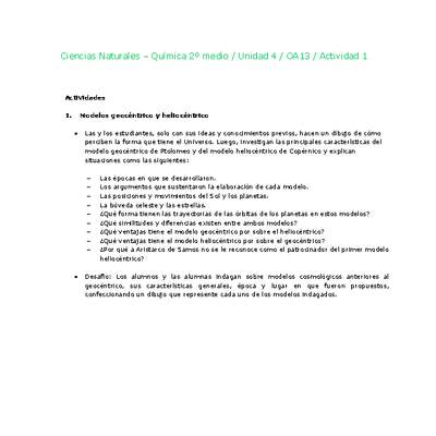 Ciencias Naturales 2 medio-Unidad 4-OA13-Actividad 1 Ciencias Naturales 2 medio-Unidad 4-OA13-Actividad 1