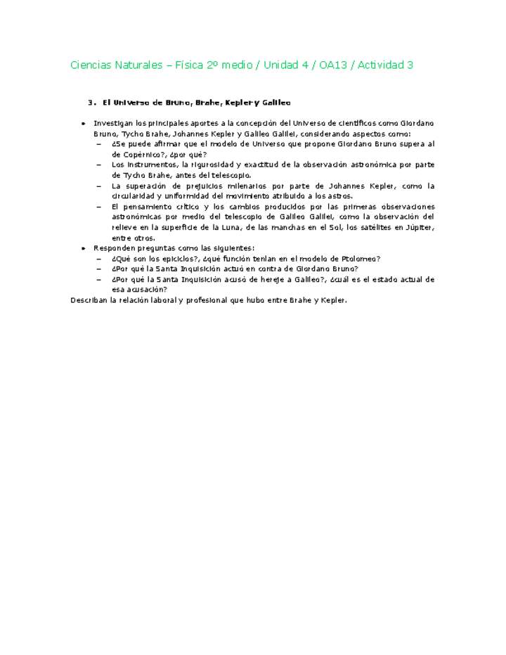 Ciencias Naturales 2 medio-Unidad 4-OA13-Actividad 3 Ciencias Naturales 2 medio-Unidad 4-OA13-Actividad 3
