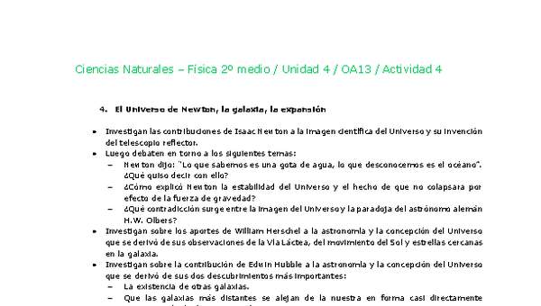 Ciencias Naturales 2 medio-Unidad 4-OA13-Actividad 4 Ciencias Naturales 2 medio-Unidad 4-OA13-Actividad 4