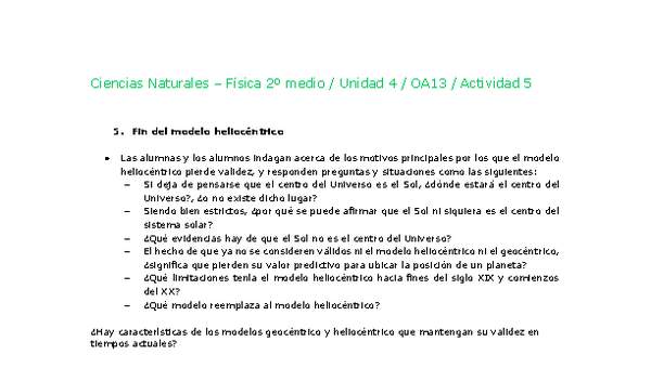 Ciencias Naturales 2 medio-Unidad 4-OA13-Actividad 5 Ciencias Naturales 2 medio-Unidad 4-OA13-Actividad 5