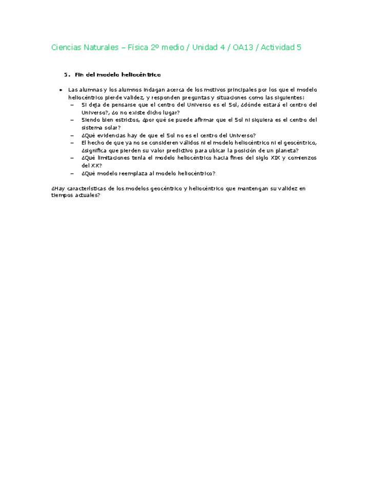 Ciencias Naturales 2 medio-Unidad 4-OA13-Actividad 5 Ciencias Naturales 2 medio-Unidad 4-OA13-Actividad 5