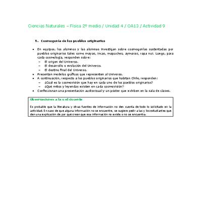 Ciencias Naturales 2 medio-Unidad 4-OA13-Actividad 9 Ciencias Naturales 2 medio-Unidad 4-OA13-Actividad 9