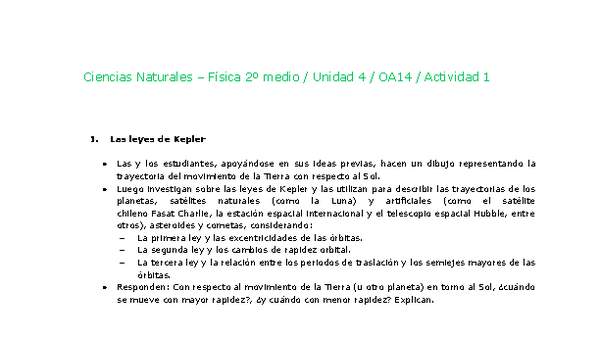 Ciencias Naturales 2 medio-Unidad 4-OA14-Actividad 1 Ciencias Naturales 2 medio-Unidad 4-OA14-Actividad 1