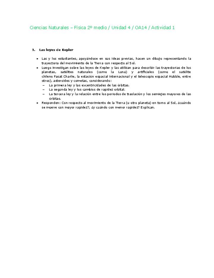 Ciencias Naturales 2 medio-Unidad 4-OA14-Actividad 1 Ciencias Naturales 2 medio-Unidad 4-OA14-Actividad 1