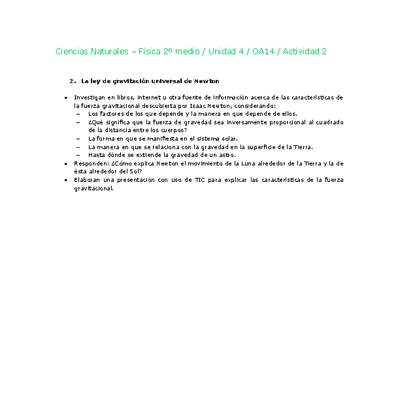 Ciencias Naturales 2 medio-Unidad 4-OA14-Actividad 2 Ciencias Naturales 2 medio-Unidad 4-OA14-Actividad 2