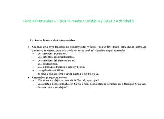 Ciencias Naturales 2 medio-Unidad 4-OA14-Actividad 5 Ciencias Naturales 2 medio-Unidad 4-OA14-Actividad 5