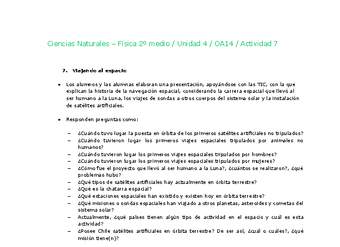 Ciencias Naturales 2 medio-Unidad 4-OA14-Actividad 7 Ciencias Naturales 2 medio-Unidad 4-OA14-Actividad 7