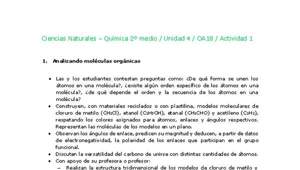 Ciencias Naturales 2 medio-Unidad 4-OA18-Actividad 1 Ciencias Naturales 2 medio-Unidad 4-OA18-Actividad 1