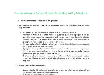 Ciencias Naturales 2 medio-Unidad 4-OA18-Actividad 4 Ciencias Naturales 2 medio-Unidad 4-OA18-Actividad 4