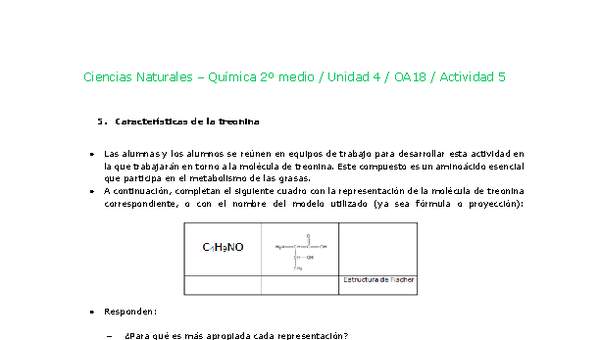 Ciencias Naturales 2 medio-Unidad 4-OA18-Actividad 5 Ciencias Naturales 2 medio-Unidad 4-OA18-Actividad 5