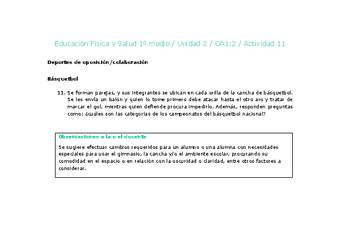 Educación Física 1 medio-Unidad 2-OA1;2-Actividad 11 Educación Física 1 medio-Unidad 2-OA1;2-Actividad 11