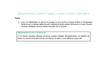 Educación Física 1 medio-Unidad 2-OA1;2-Actividad 2 Educación Física 1 medio-Unidad 2-OA1;2-Actividad 2