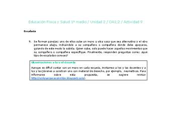 Educación Física 1 medio-Unidad 2-OA1;2-Actividad 9 Educación Física 1 medio-Unidad 2-OA1;2-Actividad 9