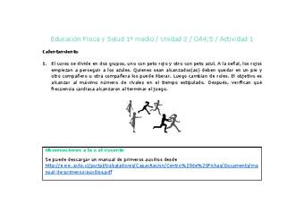 Educación Física 1 medio-Unidad 2-OA4;5-Actividad 1