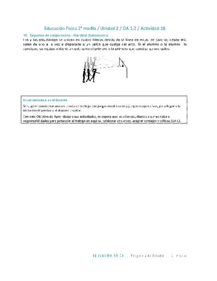 Educación Física 2 medio-Unidad 2-OA1;2-Actividad 18 Educación Física 2 medio-Unidad 2-OA1;2-Actividad 18