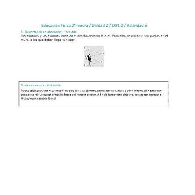 Educación Física 2 medio-Unidad 2-OA1;2-Actividad 6 Educación Física 2 medio-Unidad 2-OA1;2-Actividad 6