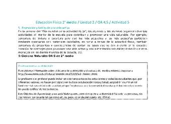 Educación Física 2 medio-Unidad 2-OA4;5-Actividad 5 Educación Física 2 medio-Unidad 2-OA4;5-Actividad 5