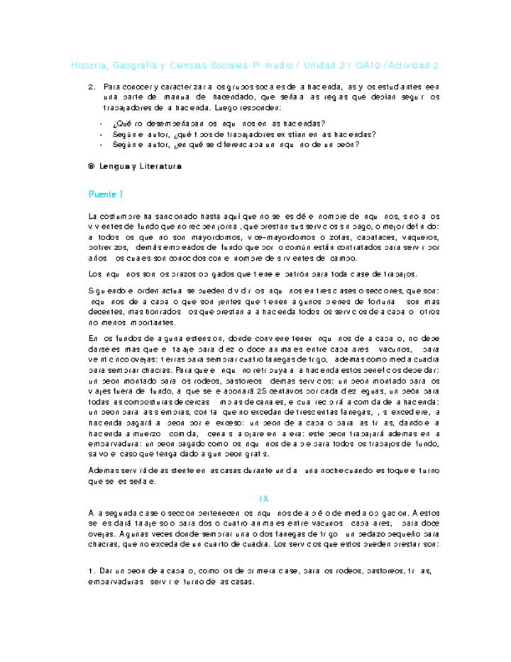 Historia 1 medio-Unidad 2-OA10-Actividad 2 Historia 1 medio-Unidad 2-OA10-Actividad 2