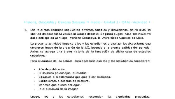 Historia 1 medio-Unidad 2-OA16-Actividad 1 Historia 1 medio-Unidad 2-OA16-Actividad 1