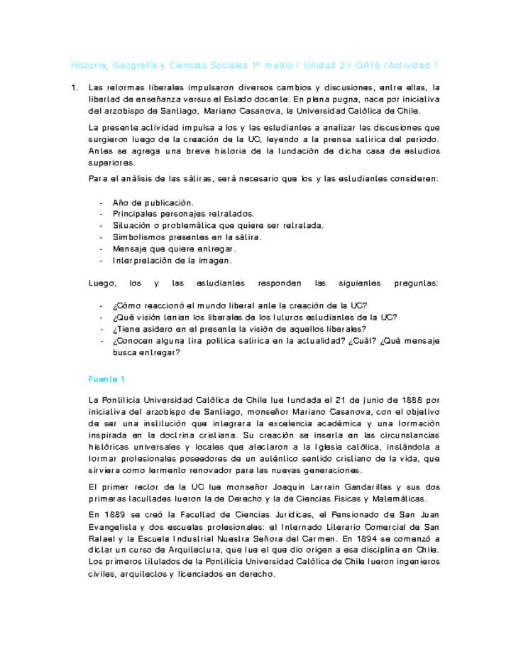 Historia 1 medio-Unidad 2-OA16-Actividad 1 Historia 1 medio-Unidad 2-OA16-Actividad 1