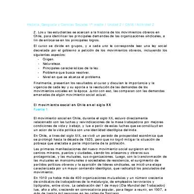 Historia 1 medio-Unidad 2-OA18-Actividad 2 Historia 1 medio-Unidad 2-OA18-Actividad 2