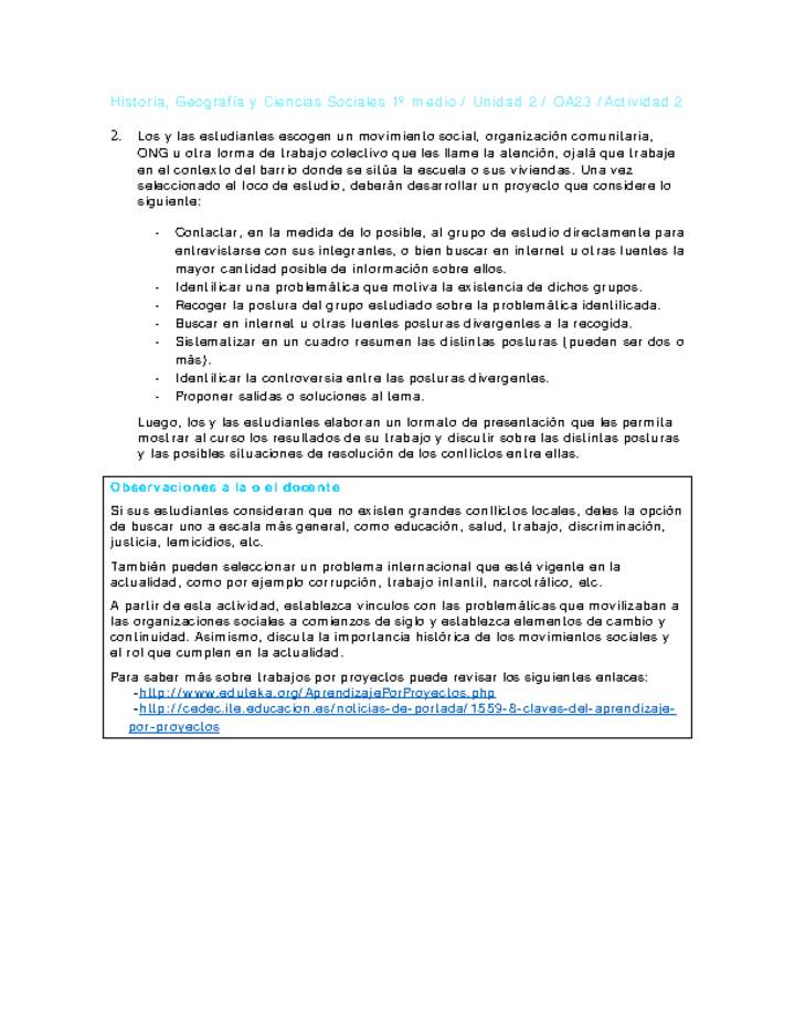 Historia 1 medio-Unidad 2-OA23-Actividad 2 Historia 1 medio-Unidad 2-OA23-Actividad 2