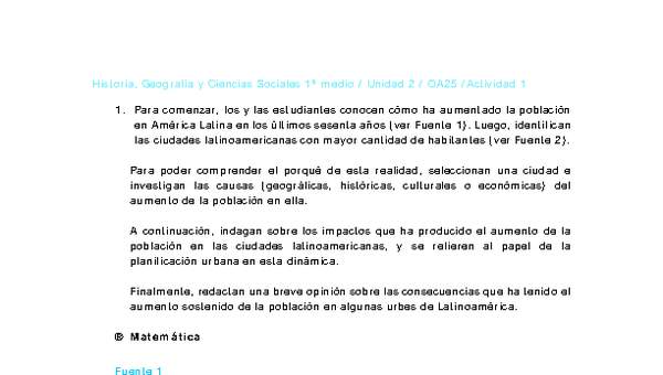 Historia 1 medio-Unidad 2-OA25-Actividad 1 Historia 1 medio-Unidad 2-OA25-Actividad 1