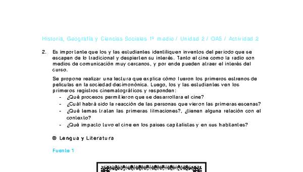 Historia 1 medio-Unidad 2-OA5-Actividad 2 Historia 1 medio-Unidad 2-OA5-Actividad 2