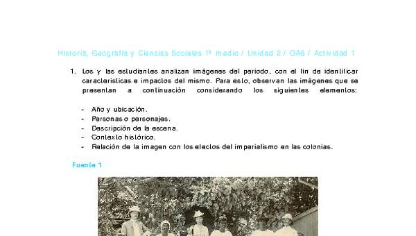 Historia 1 medio-Unidad 2-OA6-Actividad 1 Historia 1 medio-Unidad 2-OA6-Actividad 1