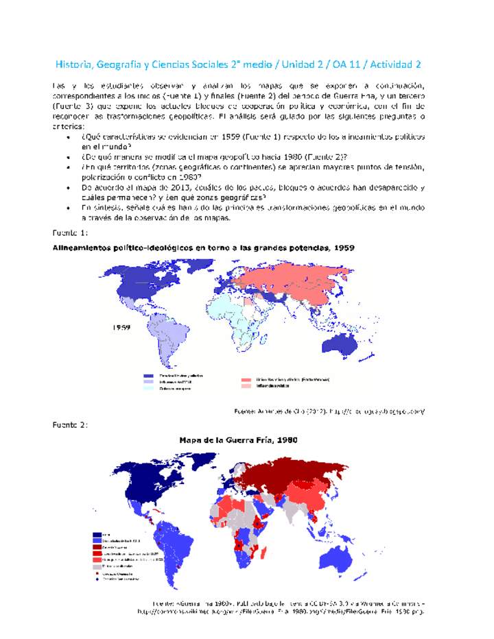Historia 2 medio-Unidad 2-OA11-Actividad 2 Historia 2 medio-Unidad 2-OA11-Actividad 2