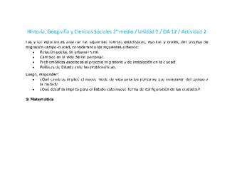 Historia 2 medio-Unidad 2-OA12-Actividad 2 Historia 2 medio-Unidad 2-OA12-Actividad 2