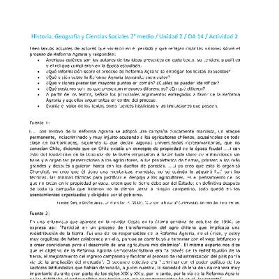 Historia 2 medio-Unidad 2-OA14-Actividad 2 Historia 2 medio-Unidad 2-OA14-Actividad 2