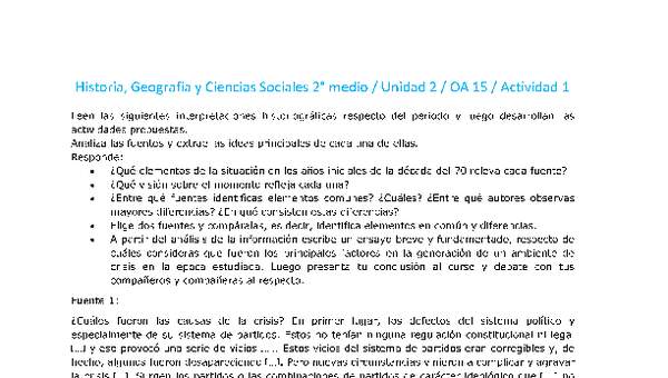 Historia 2 medio-Unidad 2-OA15-Actividad 1 Historia 2 medio-Unidad 2-OA15-Actividad 1