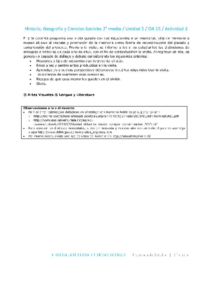 Historia 2 medio-Unidad 2-OA15-Actividad 2 Historia 2 medio-Unidad 2-OA15-Actividad 2