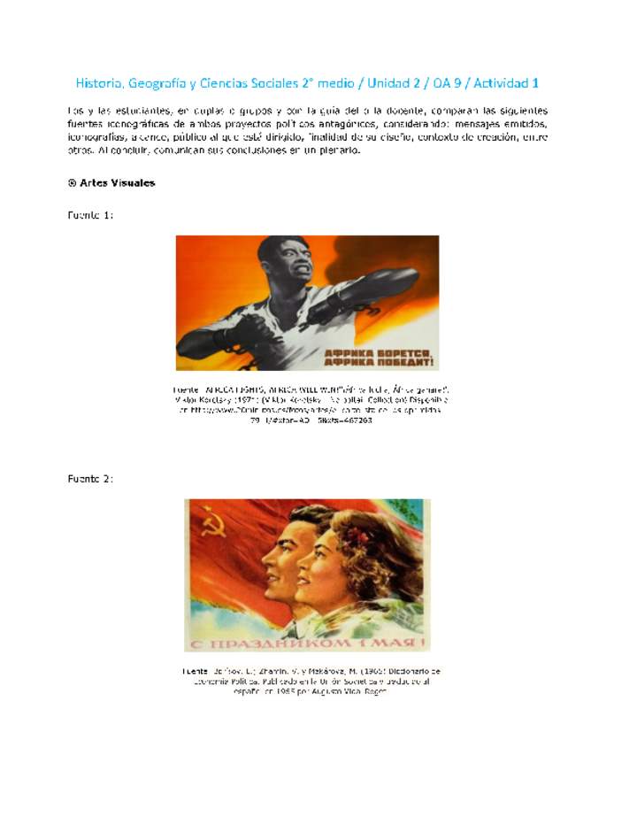 Historia 2 medio-Unidad 2-OA9-Actividad 1 Historia 2 medio-Unidad 2-OA9-Actividad 1