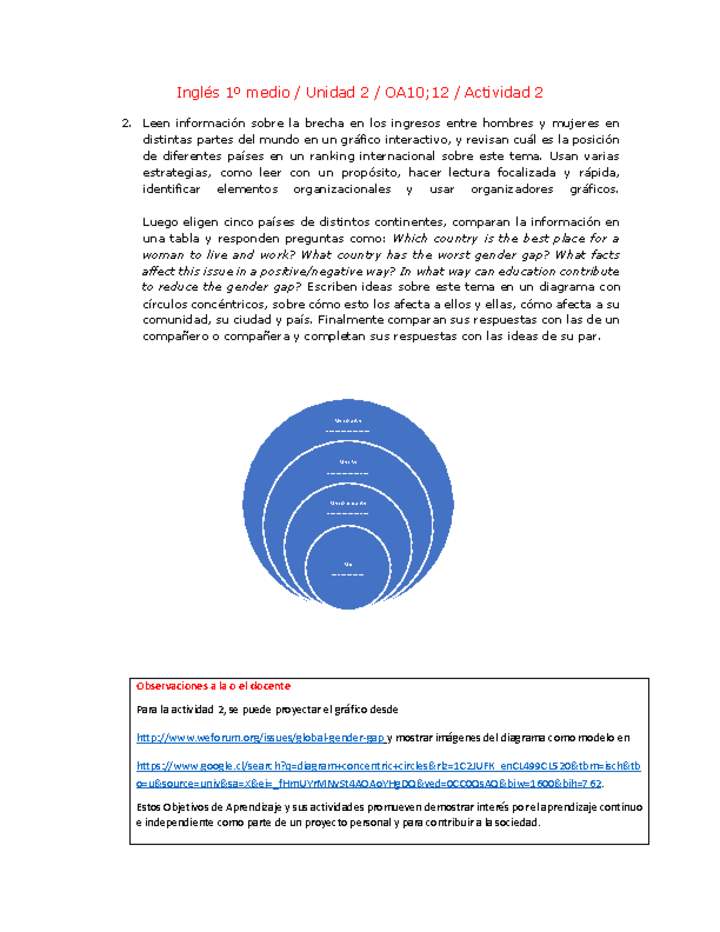 Inglés 1 medio-Unidad 2-OA10;12-Actividad 2 Inglés 1 medio-Unidad 2-OA10;12-Actividad 2