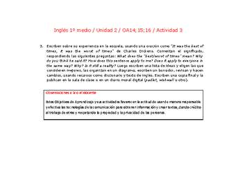 Inglés 1 medio-Unidad 2-OA14;15;16-Actividad 3 Inglés 1 medio-Unidad 2-OA14;15;16-Actividad 3