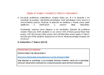 Inglés 1 medio-Unidad 2-OA3;4-Actividad 4 Inglés 1 medio-Unidad 2-OA3;4-Actividad 4