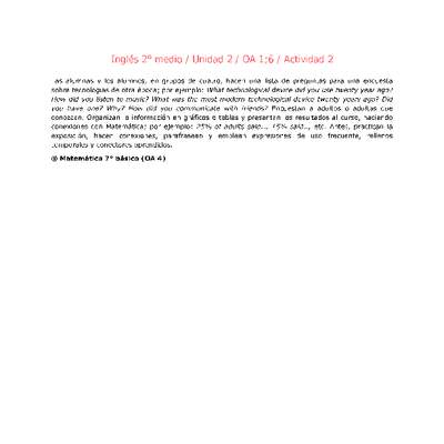 Inglés 2 medio-Unidad 2-OA1;6-Actividad 2 Inglés 2 medio-Unidad 2-OA1;6-Actividad 2