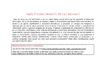 Inglés 2 medio-Unidad 2-OA1;6-Actividad 3 Inglés 2 medio-Unidad 2-OA1;6-Actividad 3