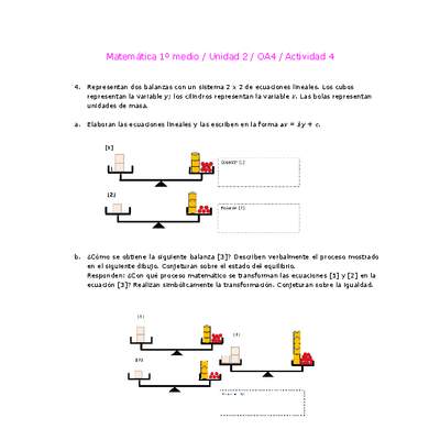 Matemática 1 medio-Unidad 2-OA4-Actividad 4 Matemática 1 medio-Unidad 2-OA4-Actividad 4