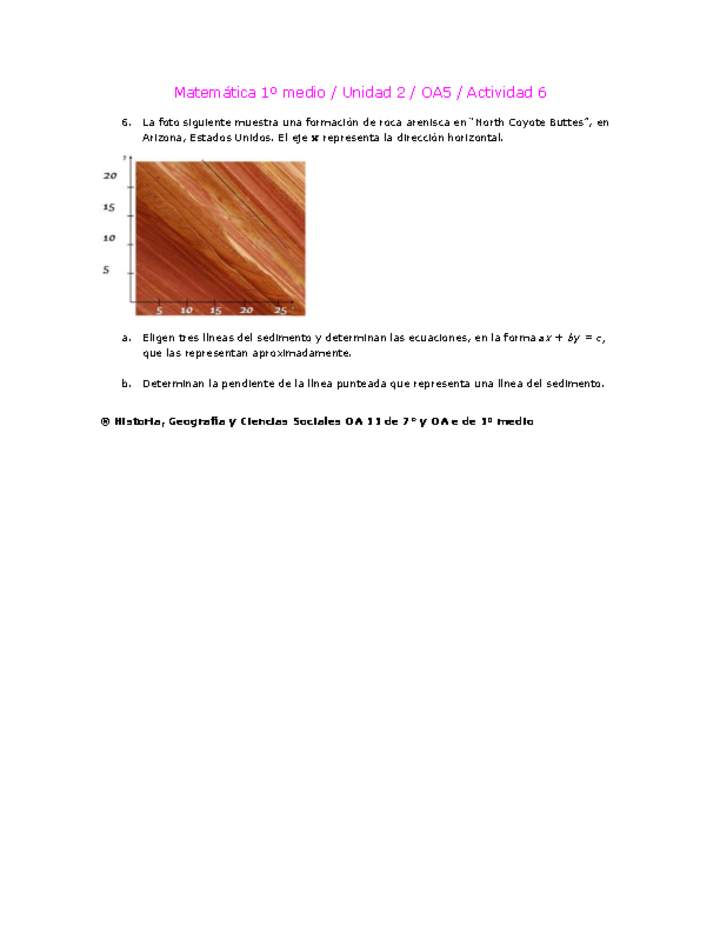 Matemática 1 medio-Unidad 2-OA5-Actividad 6 Matemática 1 medio-Unidad 2-OA5-Actividad 6