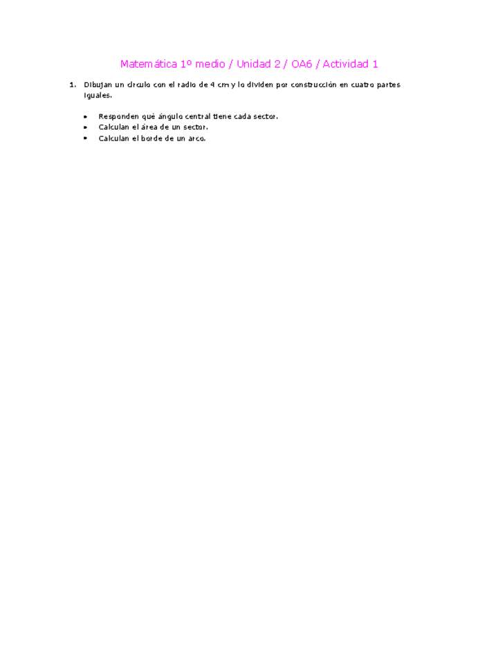 Matemática 1 medio-Unidad 2-OA6-Actividad 1 Matemática 1 medio-Unidad 2-OA6-Actividad 1