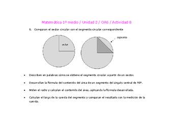 Matemática 1 medio-Unidad 2-OA6-Actividad 8 Matemática 1 medio-Unidad 2-OA6-Actividad 8